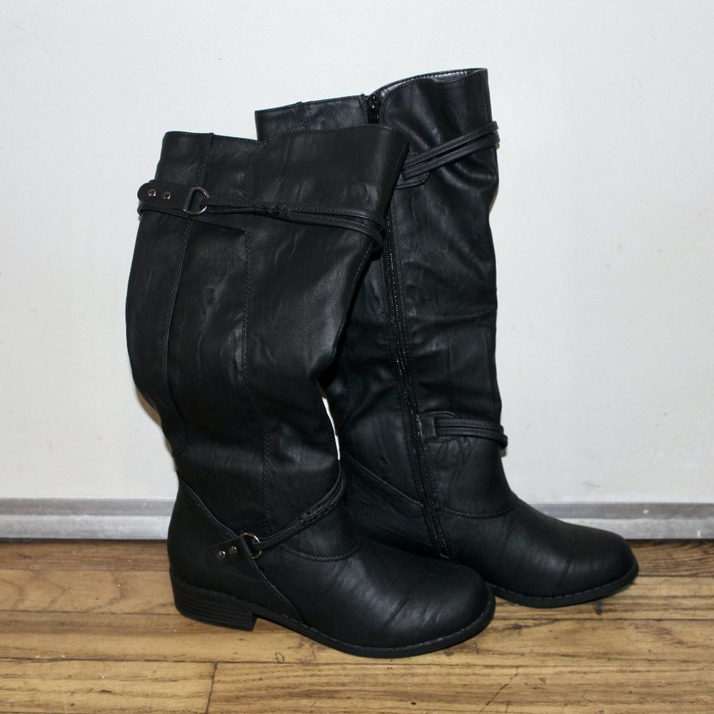 NWOT - Black Women's Tall Riding Boots - Size 6.5 - Never Worn
